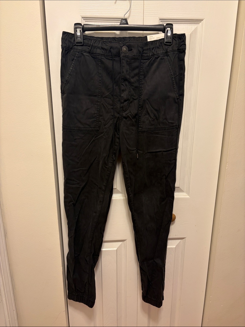 Black Jegging Jogger Pants